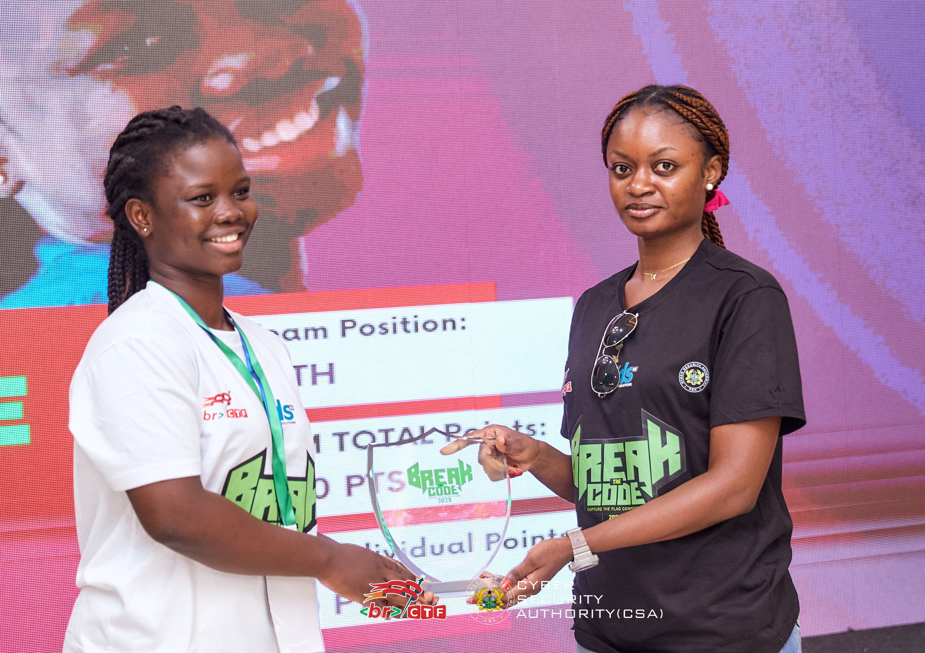Women participants collaborating at brCTF 2025.